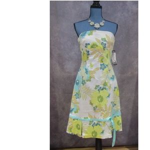 NEW La Jolie Strapless Floral Dress Size 12